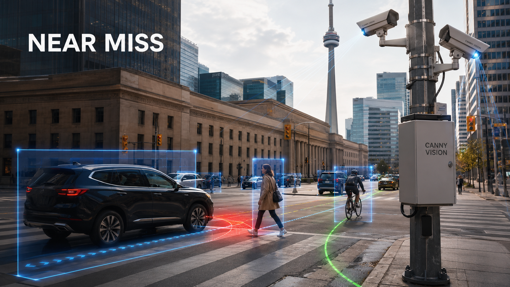 Near-miss detection at intersection